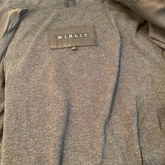 Vintage Winlit soft black leather hooded jacket pre owned size S - Picture 14 of 16